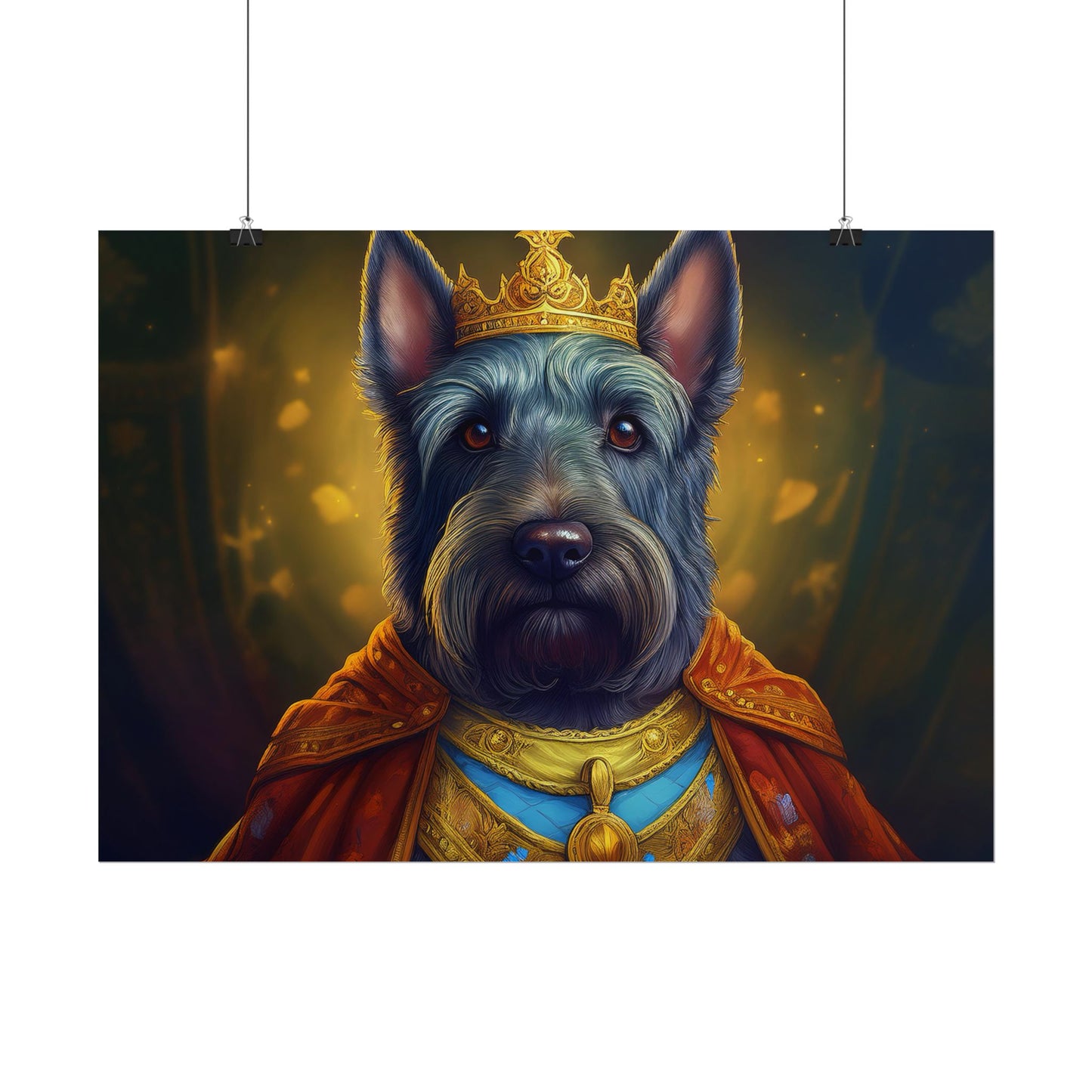 Scottish Terrier Renaissance Pet Portrait Print, Dog Lover Wall Art, Animal Artwork, wall prints, wall art, Dog Memorial Gift