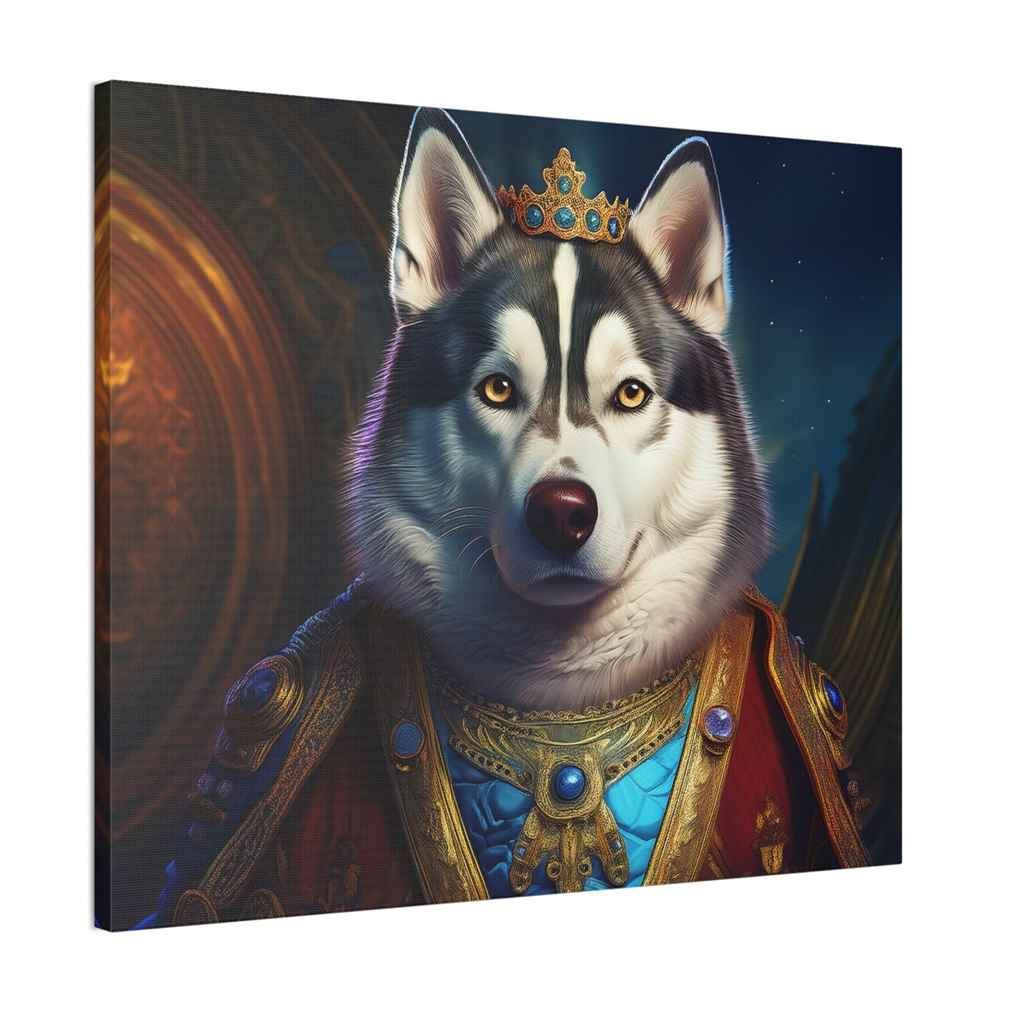 Siberian Husky Renaissance Pet Portrait on Canvas, wall art, wall print, dog portrait, dog art