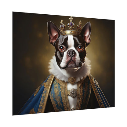 Boston Terrier Renaissance Dog Portrait Art Print, Wall Decor Gift, Animal Lover Home Decor, Dog Wall Art