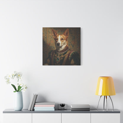 Norweigan Lundehunde Renaissance Pet Portrait Canvas Print, Dog Art Decor, Pet Lover Gift, Unique Wall Art, Animal Portrait