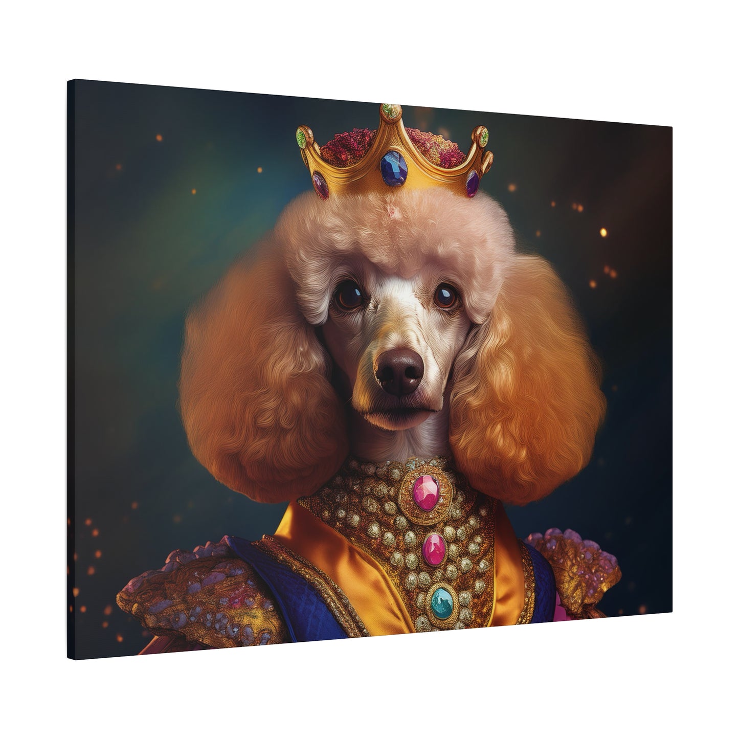 Poodle Pet Dog Renaissance Portrait on Canvas | Wall art | wall print
