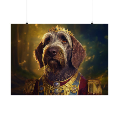Wirehaired Pointing Griffon Renaissance Pet Portrait Print,  Dog Lover Wall Art, Animal Artwork, Canine Decor, Dog Memorial Gift