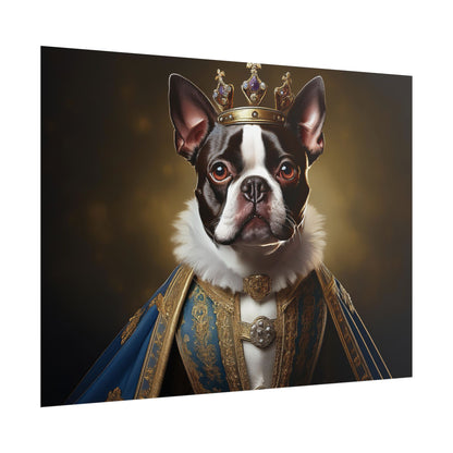 Boston Terrier Renaissance Dog Portrait Art Print, Wall Decor Gift, Animal Lover Home Decor, Dog Wall Art