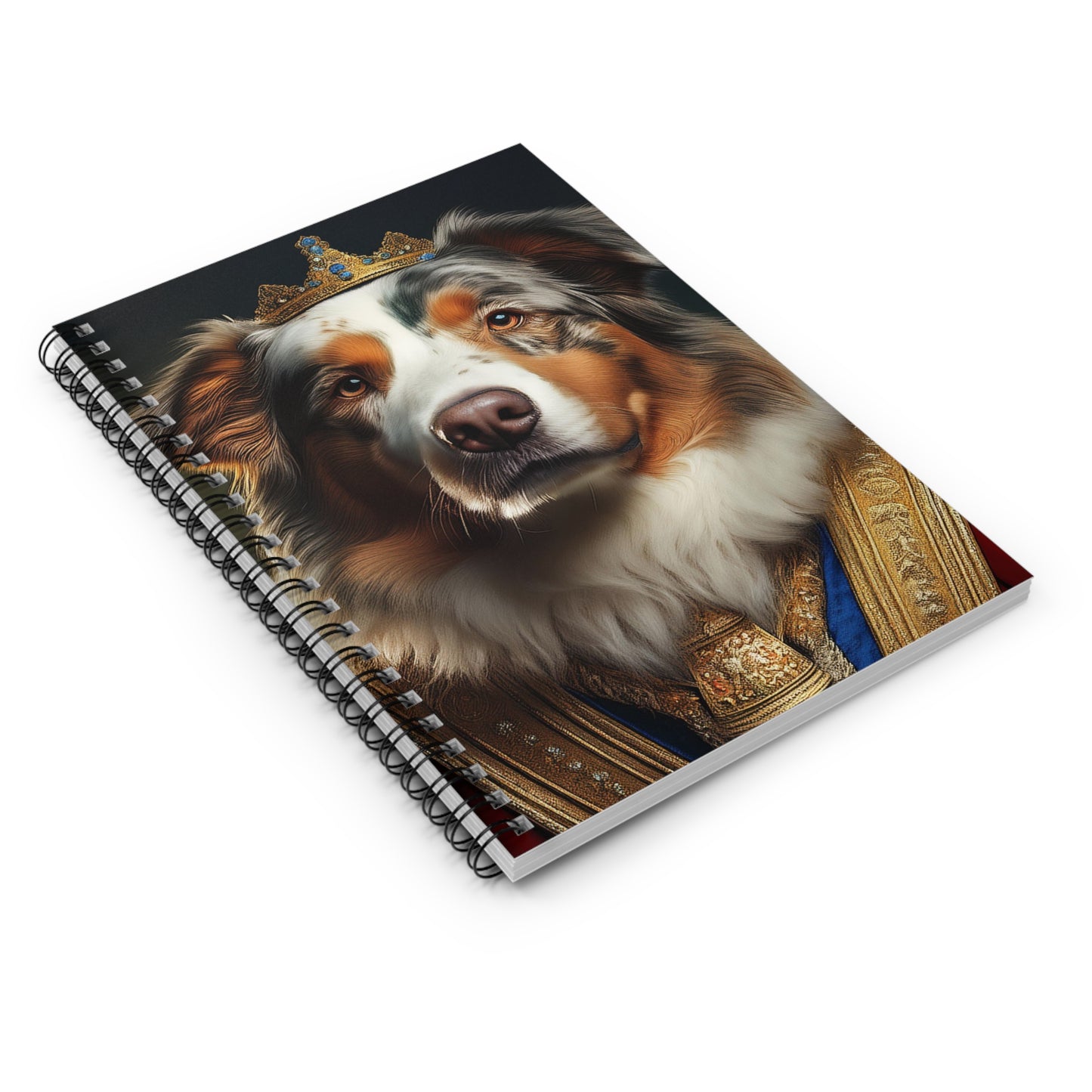 Australian Shepherd Renaissance Dog Portrait Spiral Notebook