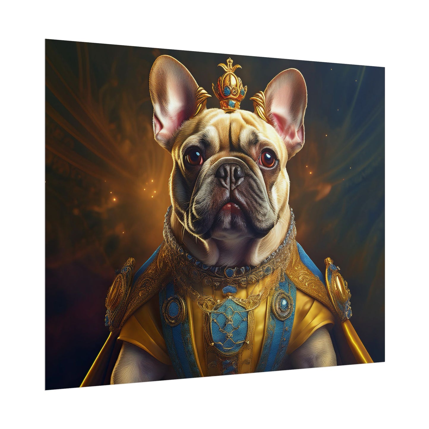 French Bulldog Renaissance Portrait Art Print, Wall Decor Gift, Animal Lover Home Decor, Dog Wall Art