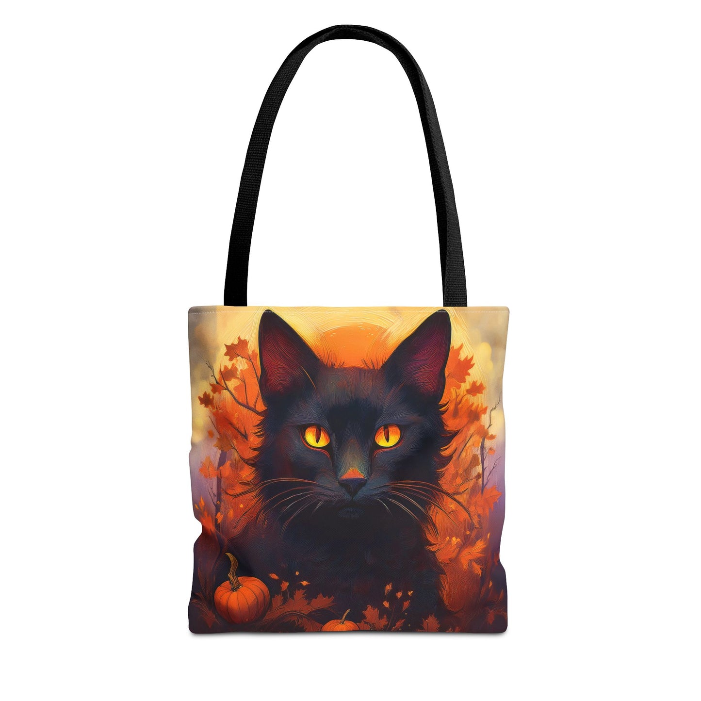 Spooky Black Cat Halloween Tote Bag, Halloween Home Decor Candy Bag, Ultimate Trick or Treat Bag