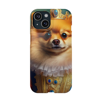 Pomeranian Renassaince Dog Portrait Slim Phone Case