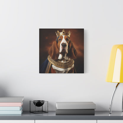 Bassett Hound Renaissance Pet Portrait on Canvas | Wall art | wall print | Dog Art