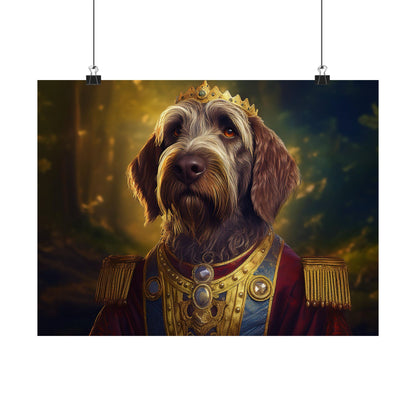 Wirehaired Pointing Griffon Renaissance Pet Portrait Print,  Dog Lover Wall Art, Animal Artwork, Canine Decor, Dog Memorial Gift