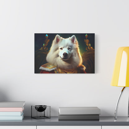 Samoyed Renaissance Pet Portrait on Canvas, wall art, wall print, dog portrait, dog art