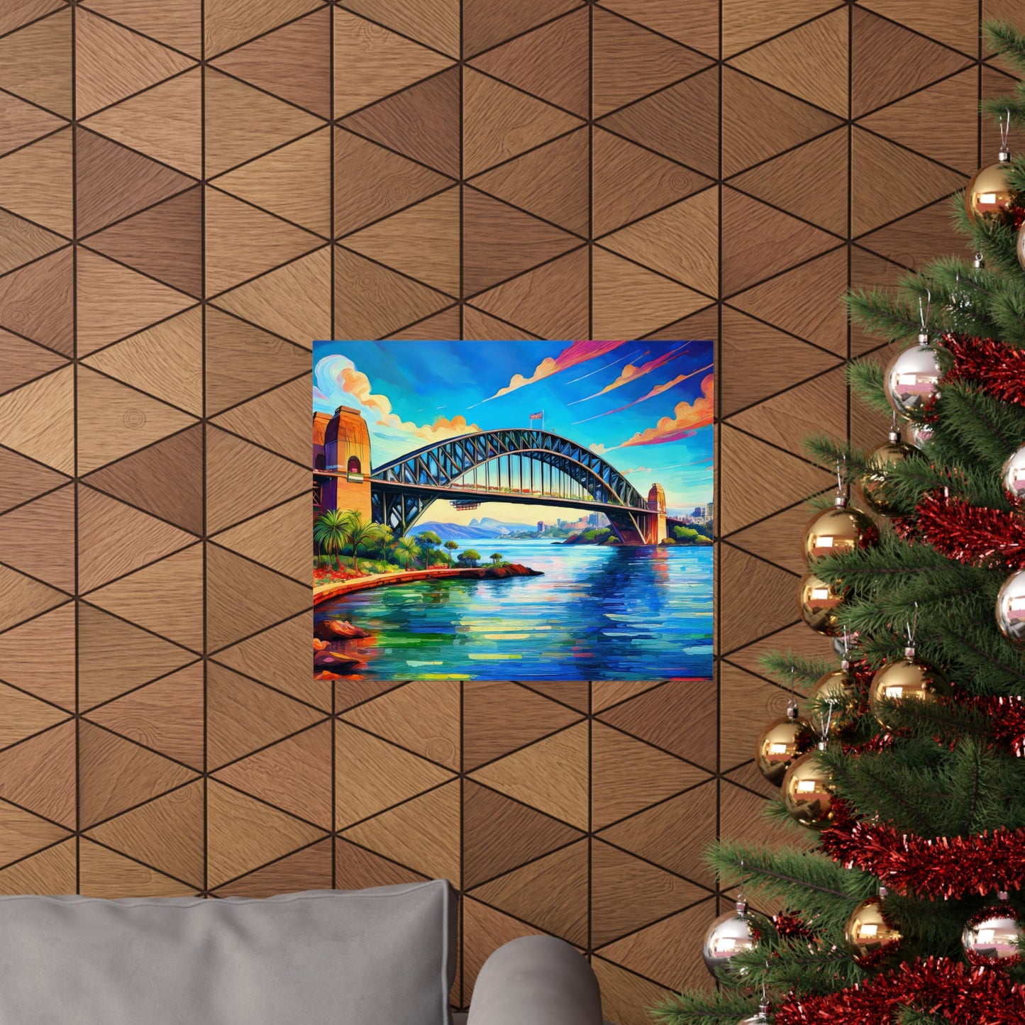 Sydney Harbour Bridge  Australia Painting Print | Wall Art | Wall Print