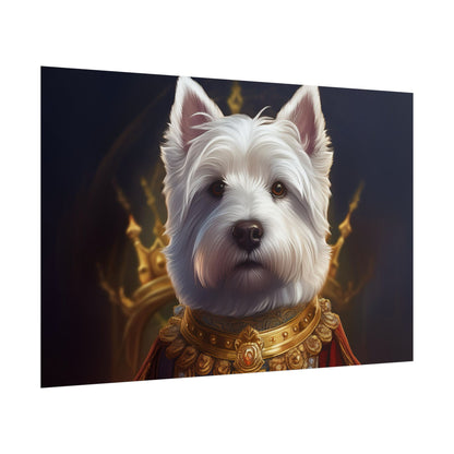 West Highland White Terrier Dog Renaissance Pet Portrait Print, West Highland White Terrier Art Print, Dog Wall Art, Wall Print, Wall Art