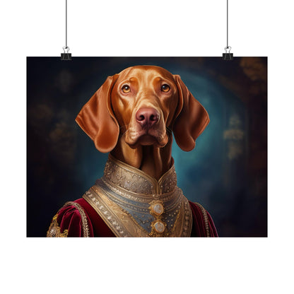 Vizsla Renaissance Pet Portrait Print,  Art Print, Wall Decor,  Animal Print, Dog Wall Art, Wall print, wall art, dog art