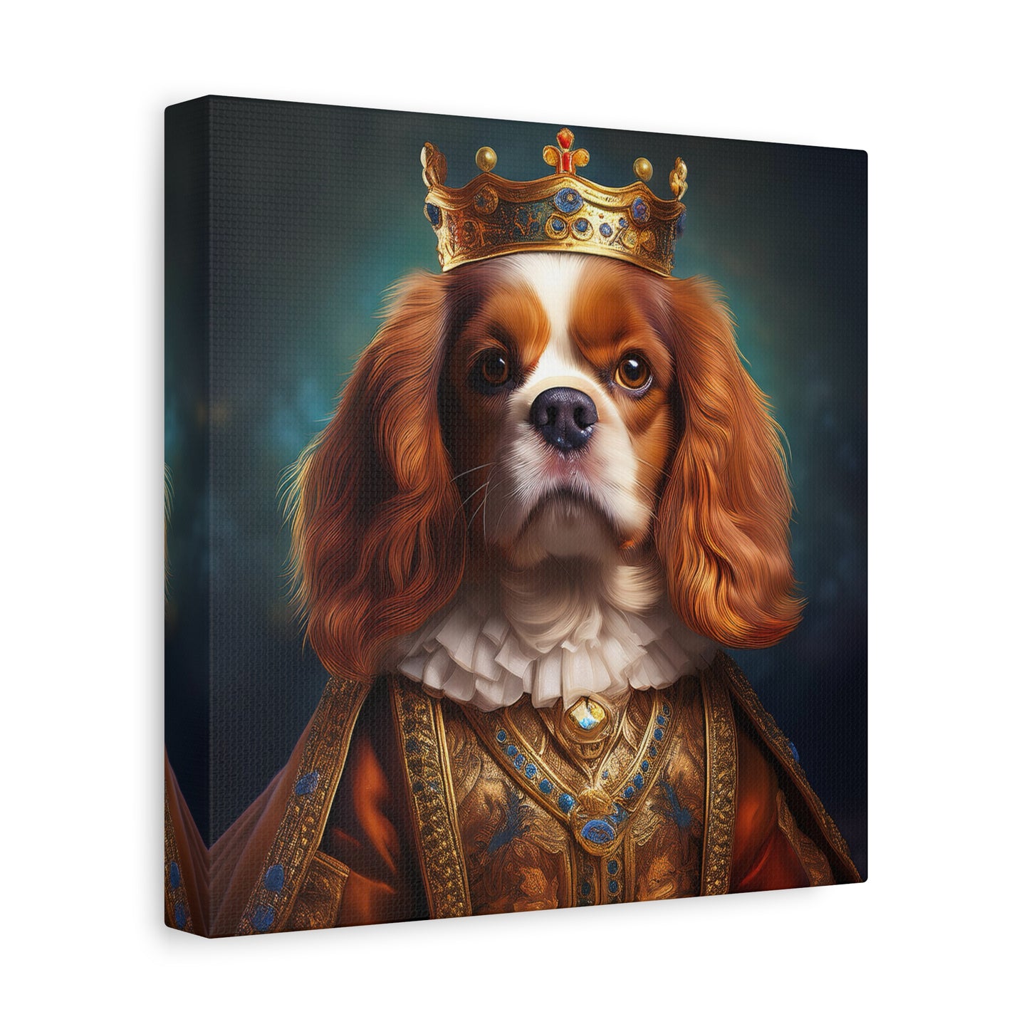 Cavalier King Charles Spaniel Renaissance Pet Portrait on Canvas | Wall art | wall print
