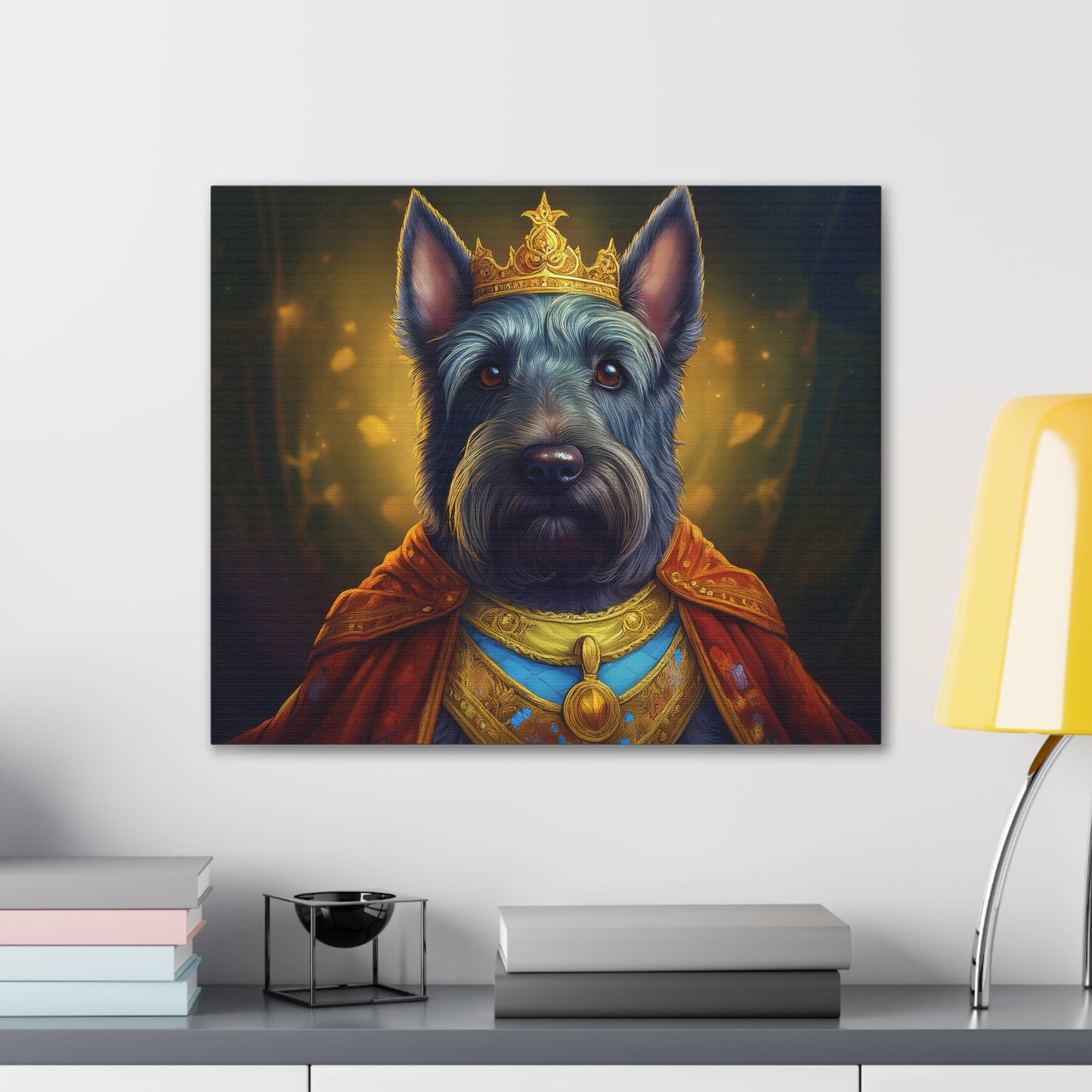 Scottish Terrier Renaissance Pet Portrait on Canvas | Wall art, wall print, dog portrait, dog art