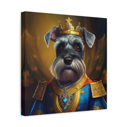 Miniature Schnauzer Renaissance Pet Portrait on Canvas | wall art | wall print | dog art