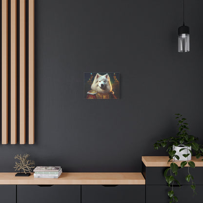 Samoyed Renaissance Pet Portrait on Canvas, wall art, wall print, dog portrait, dog art