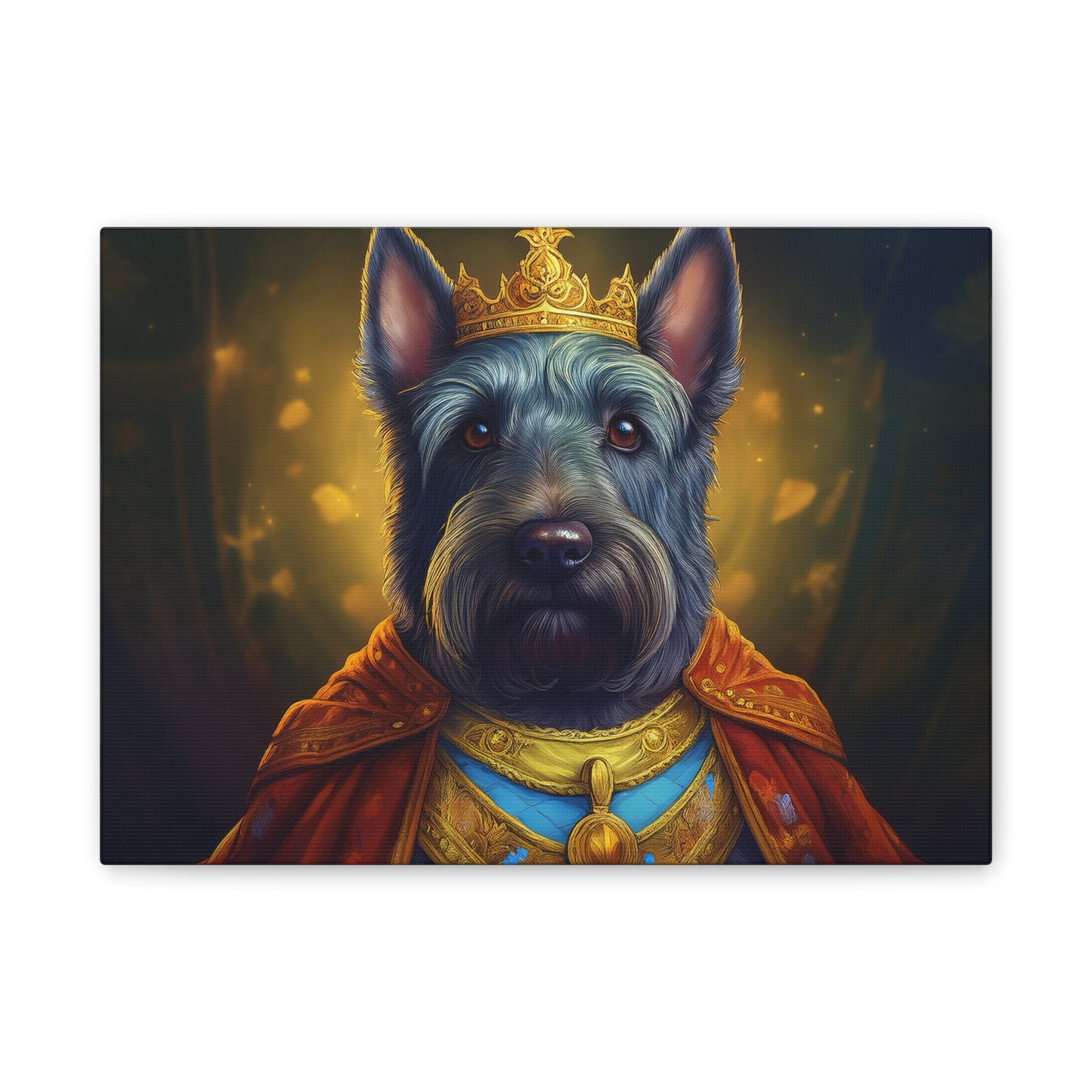 Scottish Terrier Renaissance Pet Portrait on Canvas | Wall art, wall print, dog portrait, dog art