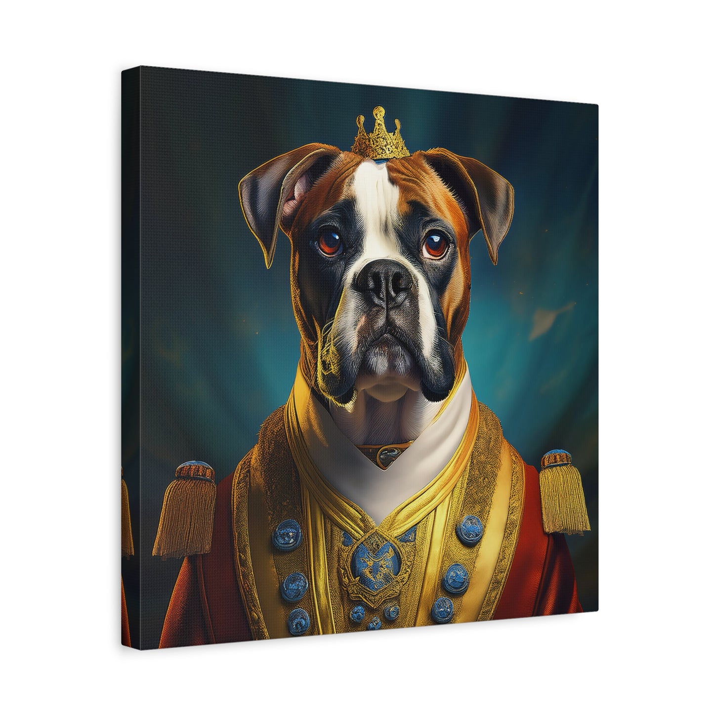 Boxer Renaissance Pet Portrait  on Canvas, wall art, wall print, dog portrait, dog art