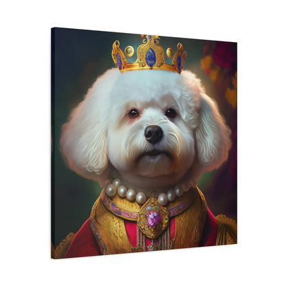 Bichon Frise Renaissance Pet Portrait on Canvas | Wall art | wall print | Dog Art