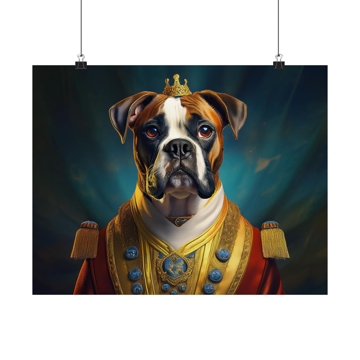 Boxer Dog Renaissance Pet Portrait Print, Art Print, Wall Decor Gift, Animal Lover Home Decor, Dog Wall Art, wall art, wall prints