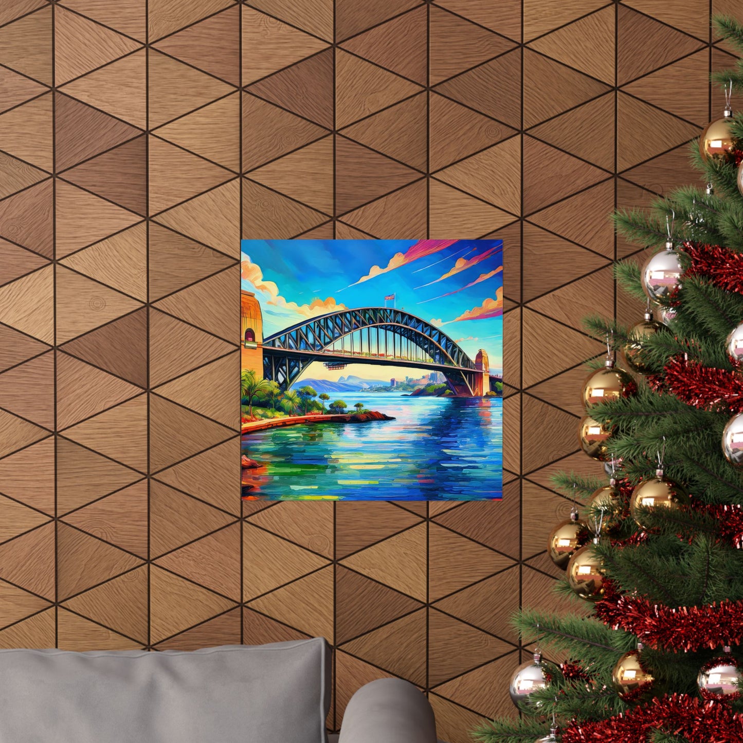Sydney Harbour Bridge  Australia Painting Print | Wall Art | Wall Print