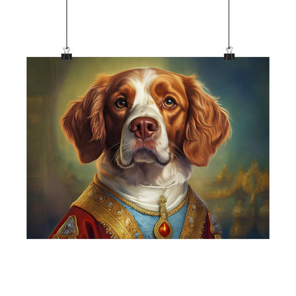 Brittany Dog Renaissance Pet Portrait Print, Brittany Art Print, Wall Decor Gift, Animal Lover, Dog Wall Art, wall print, wall art