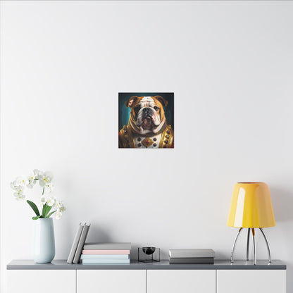 English Bulldog Pet Portrait Renaissance - Canvas, wall art, wall print, dog portrait, dog art