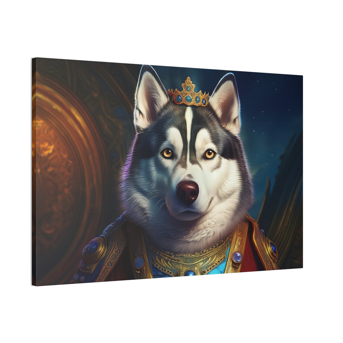 Siberian Husky Renaissance Pet Portrait on Canvas, wall art, wall print, dog portrait, dog art