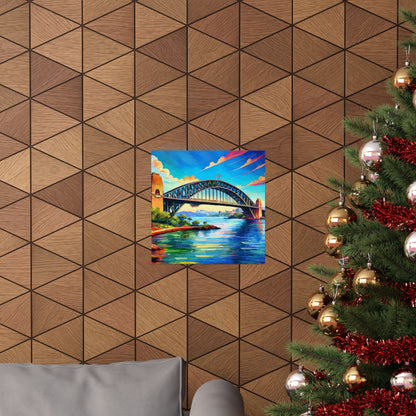 Sydney Harbour Bridge  Australia Painting Print | Wall Art | Wall Print
