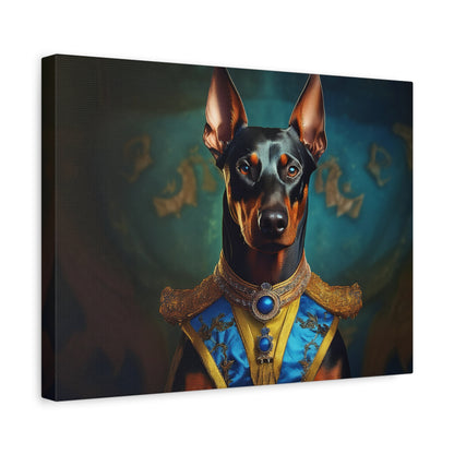 Doberman Pinscher Renaissance Pet Portrait on Canvas | wall art | wall print | Dog Art