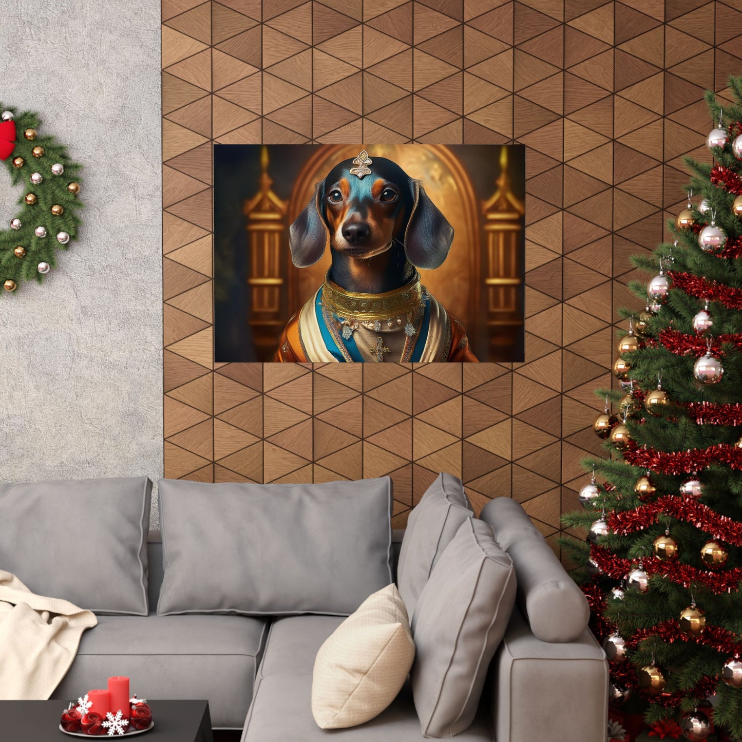 Dachshund Dog Renaissance Pet Portrait Print | Wall Art | Wall Print | Dog Art