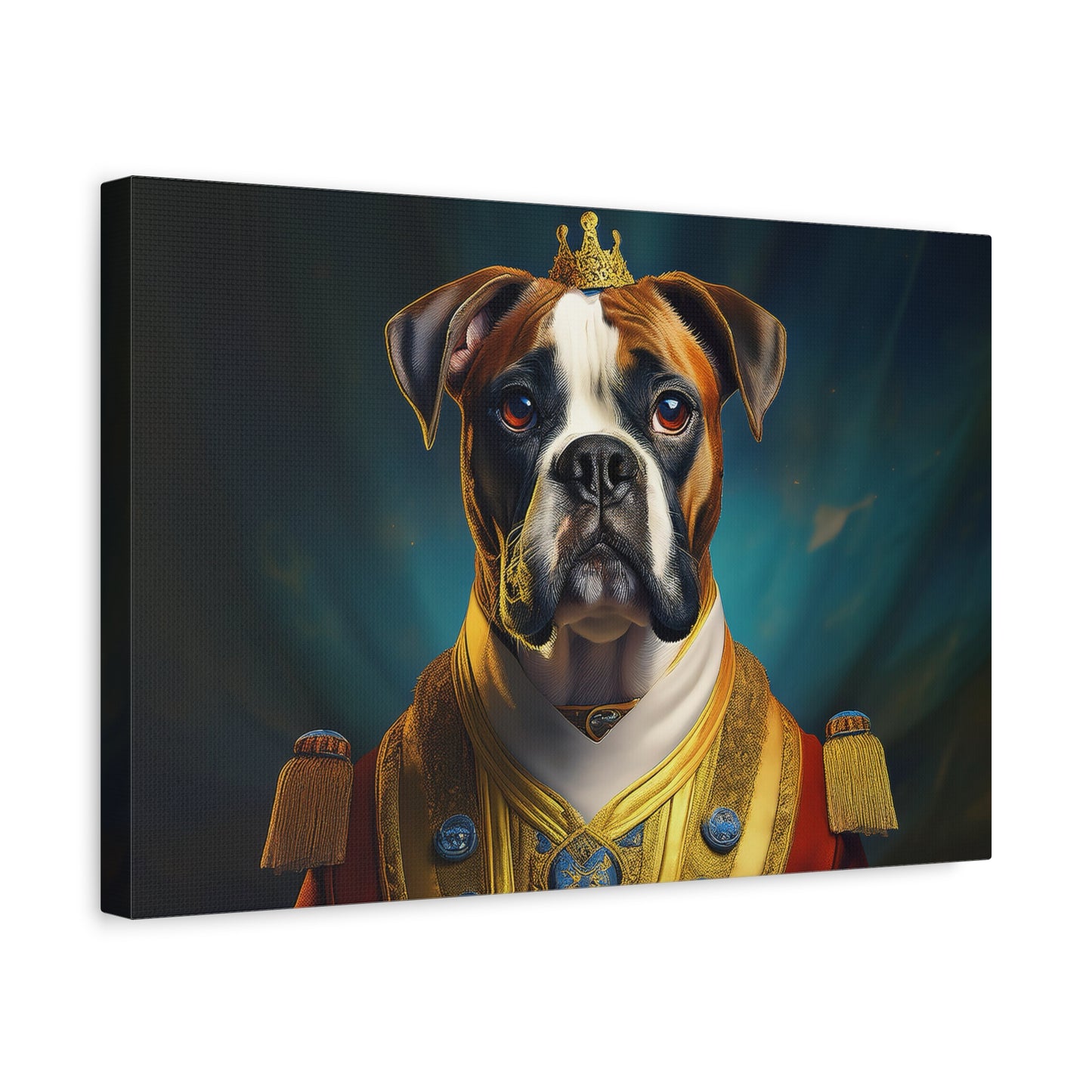 Boxer Renaissance Pet Portrait  on Canvas, wall art, wall print, dog portrait, dog art