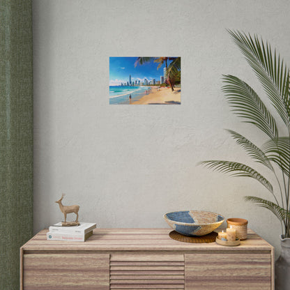 Surfers Paradise Beach Australia Coastal Print | Style 1 | Wall Art | Wall Print