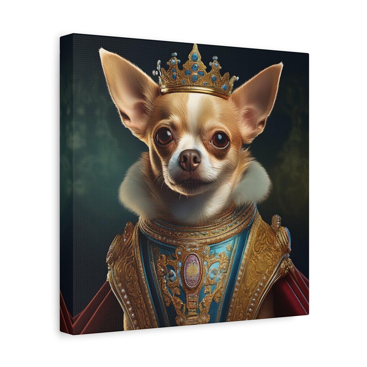 Chihuahua Renaissance Pet Portrait on Canvas | Wall art | Wall print | Dog art