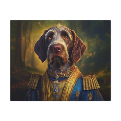 German Wirehaired Pointer Dog Pet Portrait Renaissance - Canvas, wall art, wall print, dog portrait, dog art