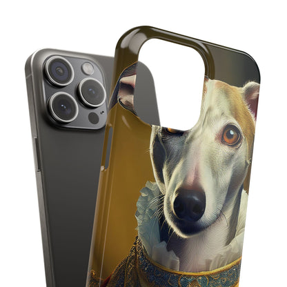 Whippet Renaissance Dog Portrait Slim Phone Case