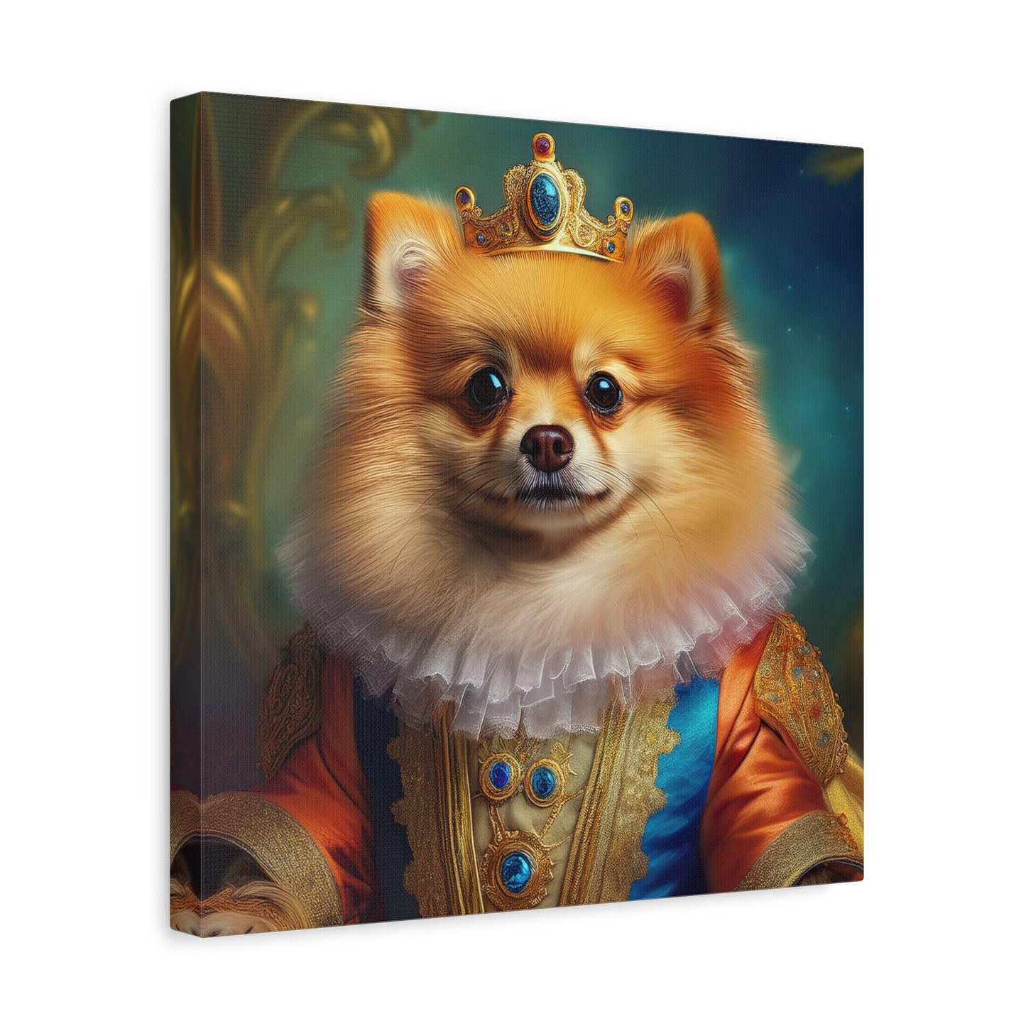Pomeranian  Renaissance  Pet Portrait - Canvas - dog art, dog portait, wall art, wall print