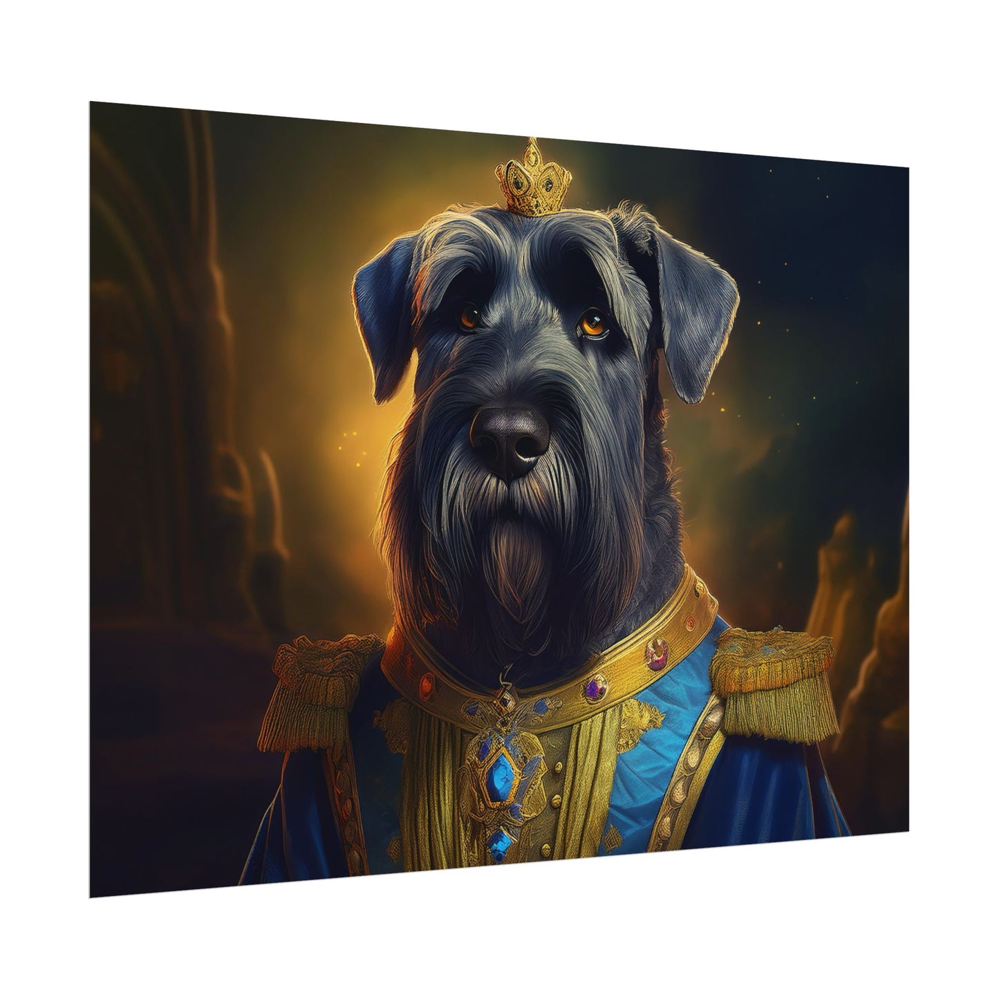 Giant Schnauzer Pet Renaissance Portrait Print, Dog Lover Wall Print | Wall Art | Wall Print