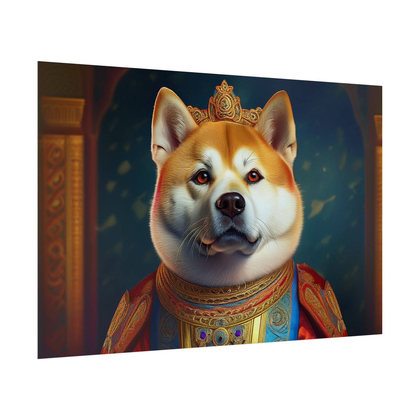 Shiba Dog Renaissance Portrait Print,  Art Print, Wall Decor Gift, Animal Lover Home Decor, wall prints, wall art