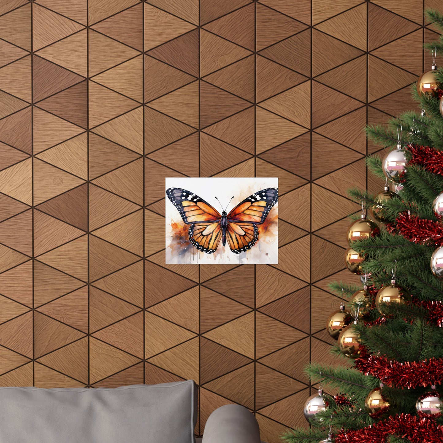 Orange Butterfly Alcohol Ink Wall Art | Butterfly wall art | Wall Art | Wall Print