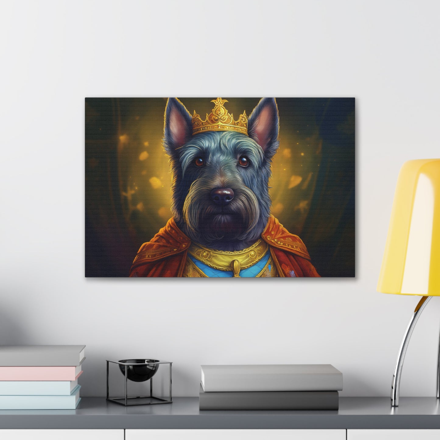 Scottish Terrier Renaissance Pet Portrait on Canvas | Wall art, wall print, dog portrait, dog art