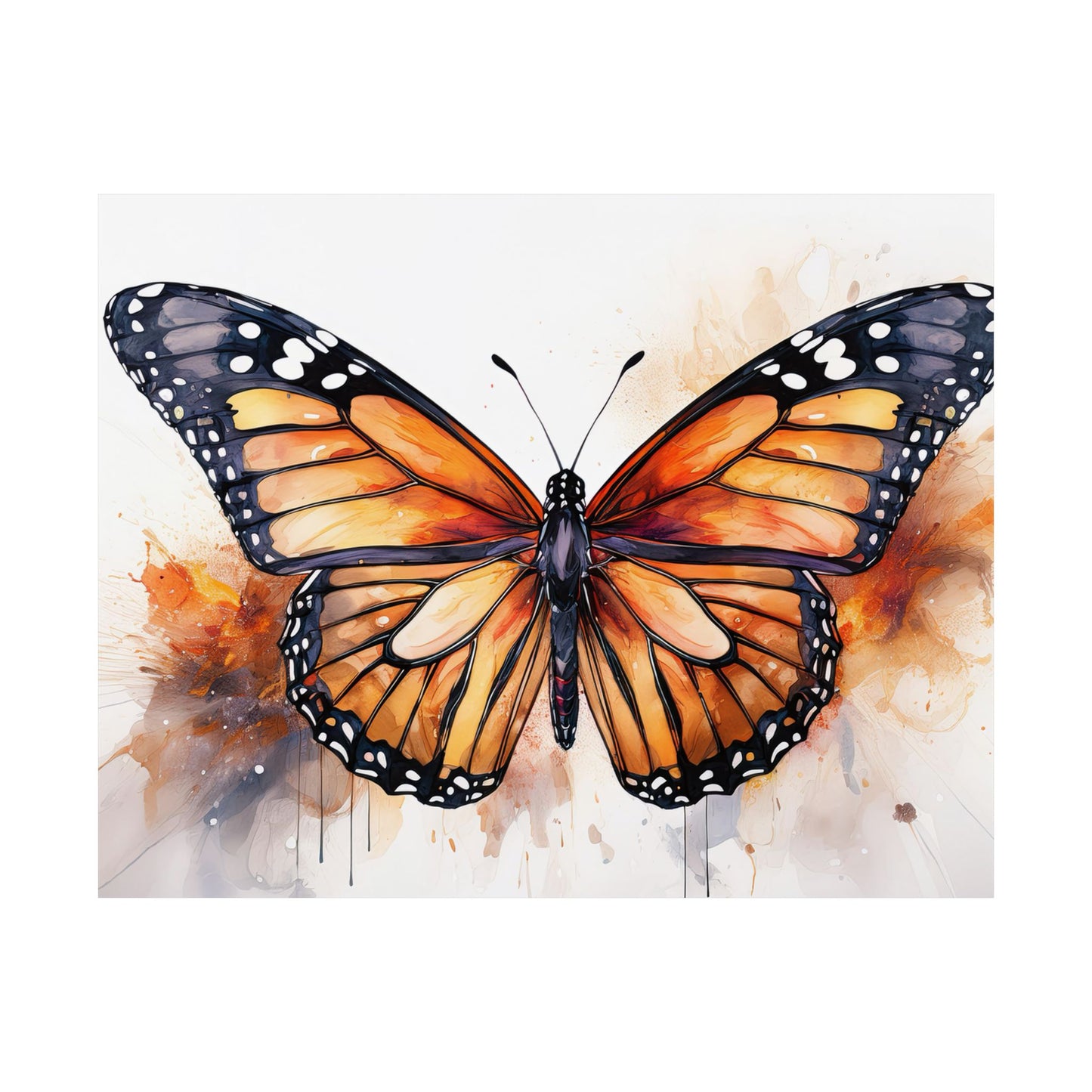 Orange Butterfly Alcohol Ink Wall Art | Butterfly wall art | Wall Art | Wall Print
