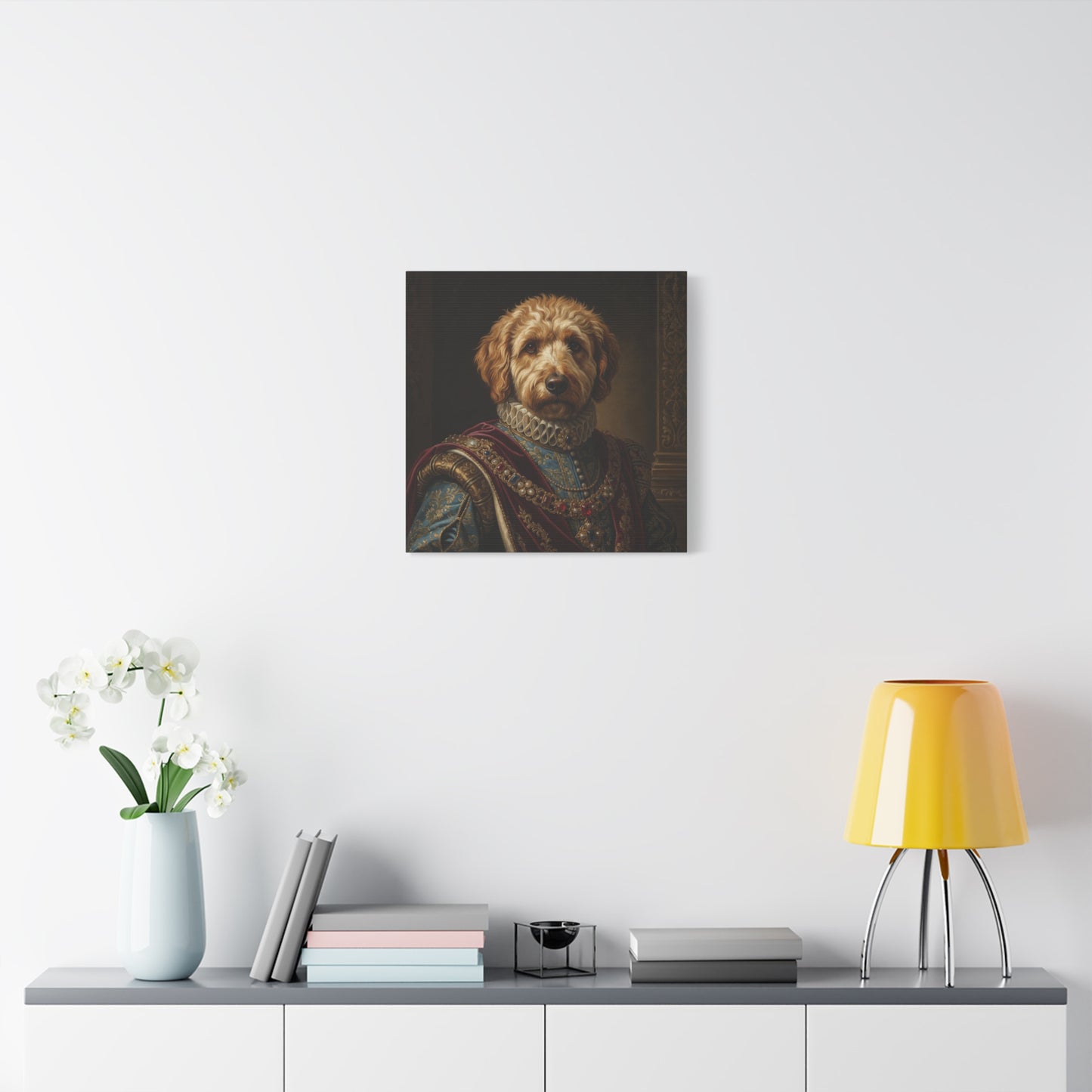Labradoodle Renaissance Pet Portrait Canvas, Dog Wall Art, Home Décor, Pet Lovers Gift, Animal Artwork, Canine Decor