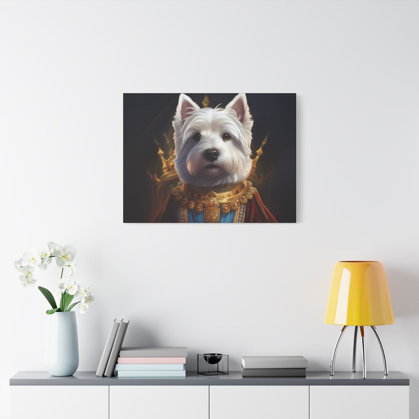 West Highland White Terrier Pet Portrait Renaissance - Canvas, wall art, wall print, dog portrait, dog art