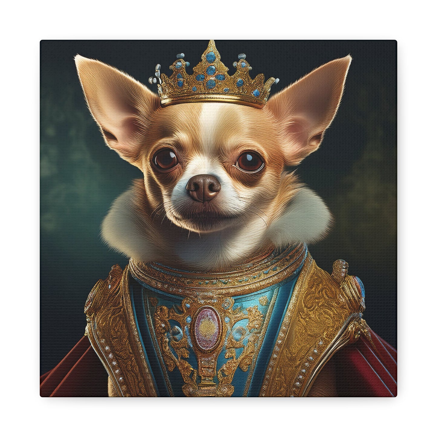 Chihuahua Renaissance Pet Portrait on Canvas | Wall art | Wall print | Dog art