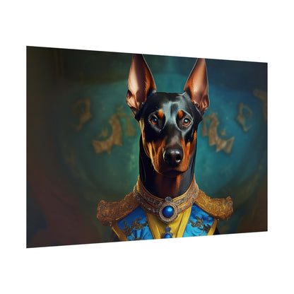 Doberman Pinscher Renaissance  Dog Pet Portrait Print | Wall Art | Wall Print | Dog Art