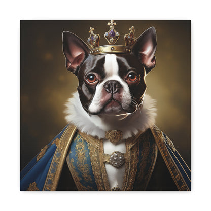 Boston Terrier Renaissance Pet Portrait on Canvas, wall print, wall art, dog portrait, dog art