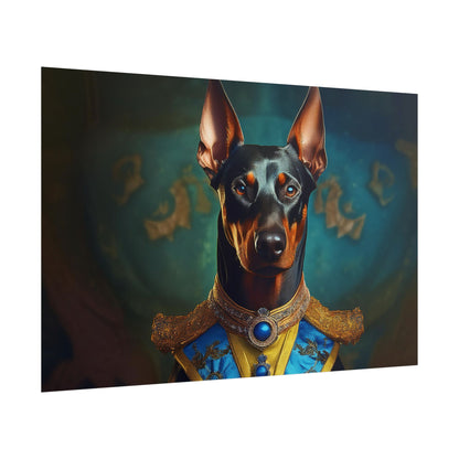 Doberman Pinscher Renaissance  Dog Pet Portrait Print | Wall Art | Wall Print | Dog Art