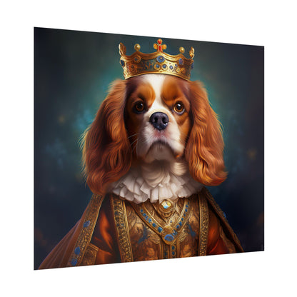 Cavalier King Charles Spaniel Art Pet Portrait Print, Renaissance, Wall Print, Wall Art